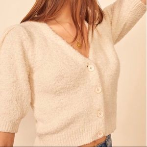 REFORMATION Hope Cropped Cardigan